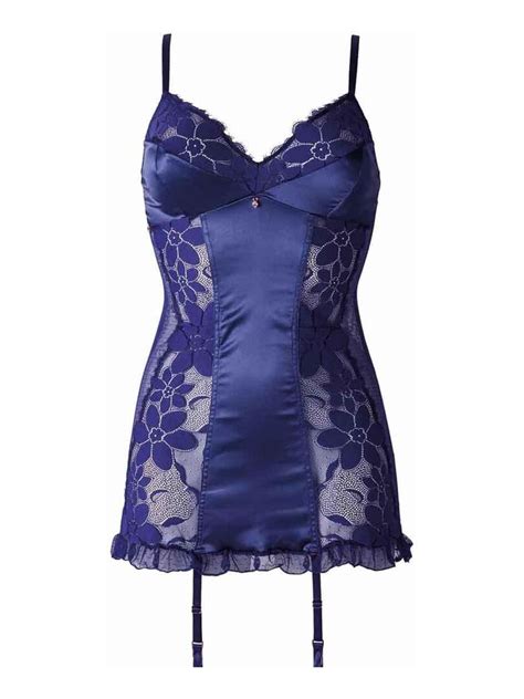 Babydoll BACKSTAGE Brigitte Bardot Lingerie Bleu Kiabi 42 00
