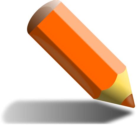 Free Clipart: Orange pencil | binameusl