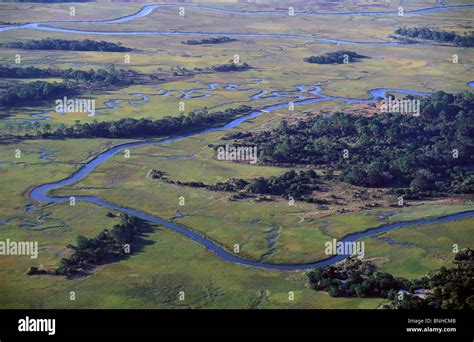 Usa Georgia Aerial View Sea Island Golden Isles Georgia Coast Marsh ...