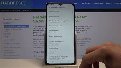 Cómo activar opciones de desarrollador en SAMSUNG Galaxy A32 activar