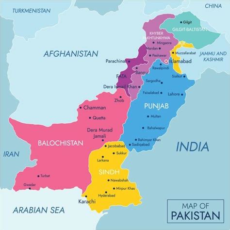 large pakistan map large map  pakistan