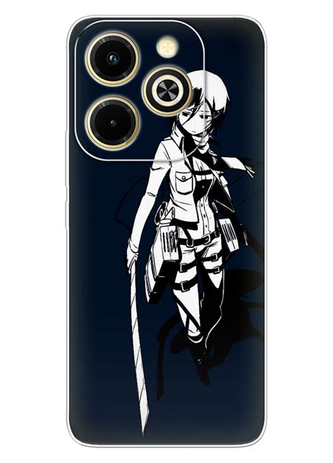 Infinix Hot 40i чехол Атака на титанов on Titan Микаса Аккерман вектор арт