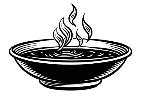 Hot Soup Bowl Plate Design Vector Art At Vecteezy