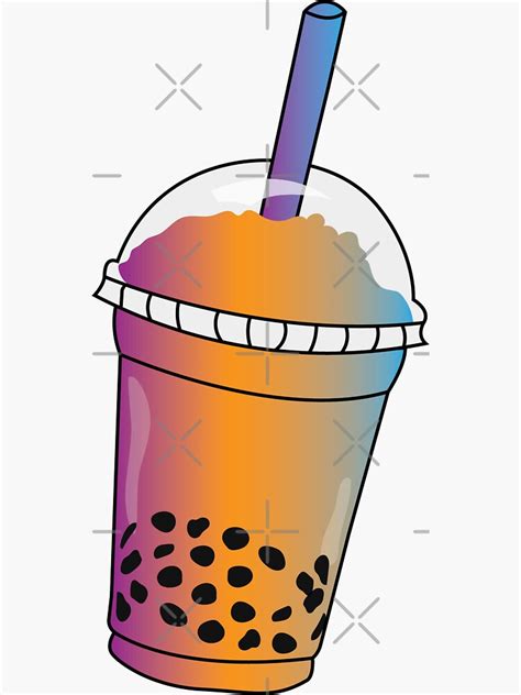 Cute Bubble Tea Sticker For Sale By Arwaib Redbubble