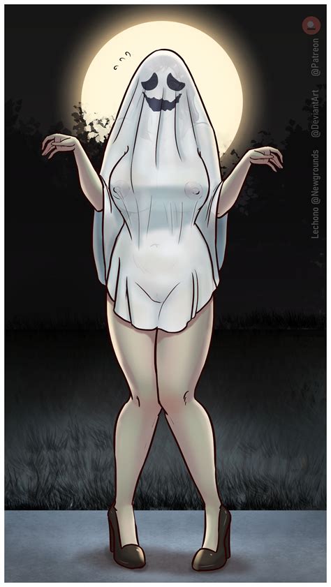 Hentai Boobs 1girl Big Breasts Breasts Ghost Costume Halloween Halloween Costume Nude Nude