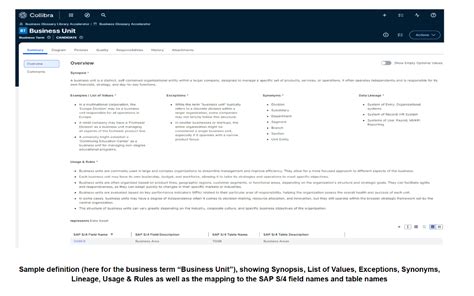 Business Glossary Library With Out Of The Box Business Term Definitions