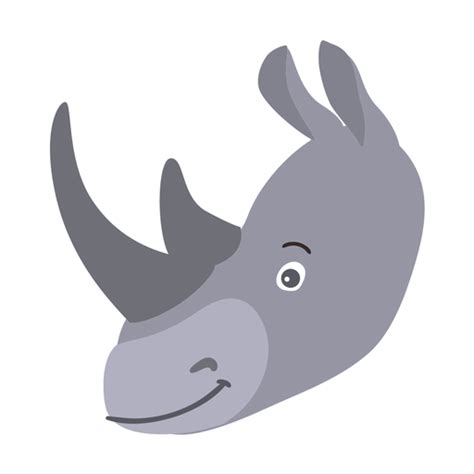 Rhinoceros Rhino Horn Flat Sticker Png And Svg Design For T Shirts