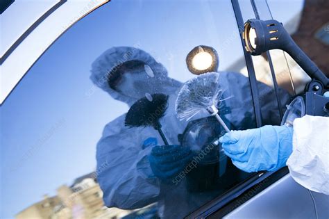 Forensics Officer Collecting Evidence Stock Image H200 0552