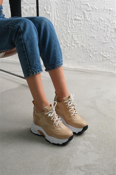 Modanizm Neo Gizli Topuklu Nude Spor Ayakkabı