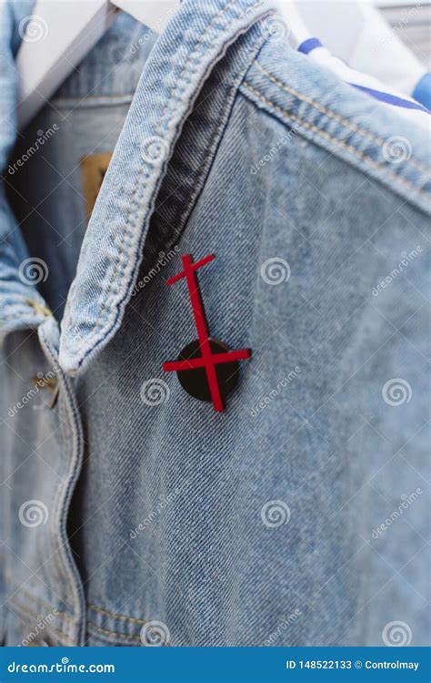 Denim Style. Icon on Clothes Stock Image - Image of cartoon, funky ...