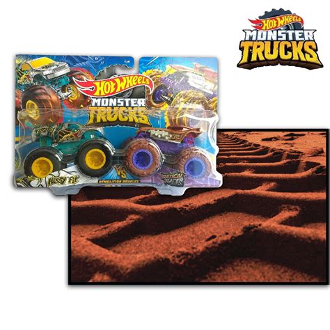 Carrinho Duplo Hot Wheels Monster Truck 1 64 Hissy Fit VS Ratical Race De Coração Shop