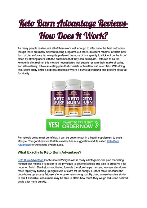 Keto Burn Advantage Review By Ketoburndetails Issuu