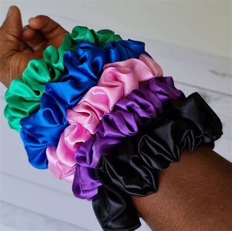 Soft Satin Scrunchies Scrunchies Ponytail Hair Ties Silky Hair