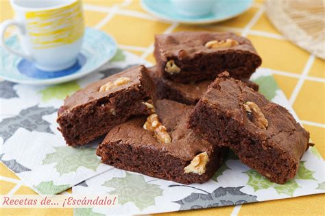 Receta De Brownie De Chocolate Con Nueces Húmedo Y Denso ¡irresistible Recetas De ¡escándalo