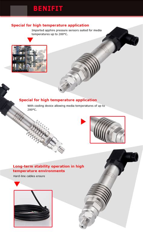 Holykell Oem 4 20ma 0 5v Hpt200 Ht High Temperature Pressure Transducer