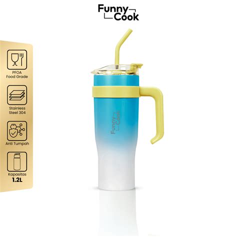 Jual Funnycook Tumbler Ml Hot And Cold Bpa Free Botol Minum Tumbler Liter Bebas Bpa
