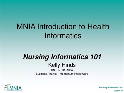 Ppt Mnia Introduction To Health Informatics Powerpoint Presentation