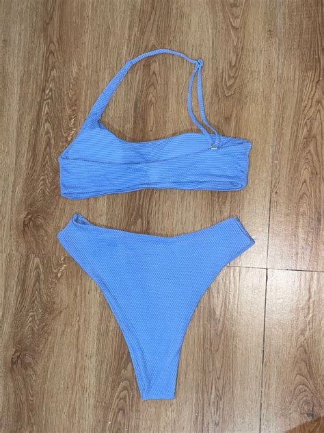 High Waisted Piece Bikini Women S Fashion Swimwear Bikinis Swimsuits On Carousell