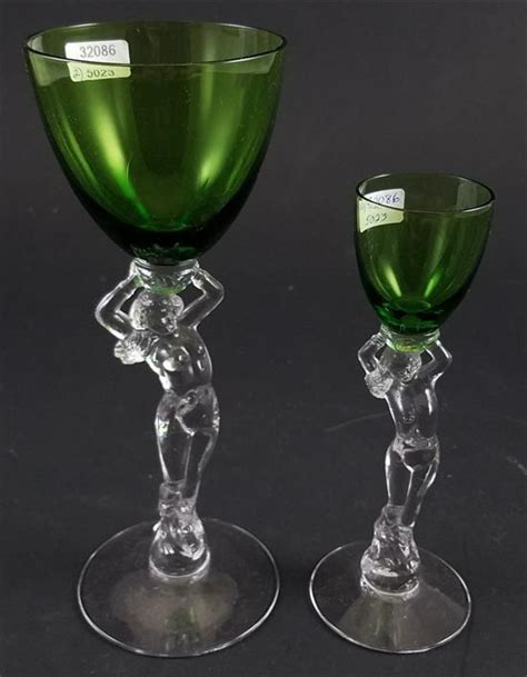 Lot CAMBRIDGE NUDE STEMS IN FOREST GREEN OZ CLARET OZ BRANDY