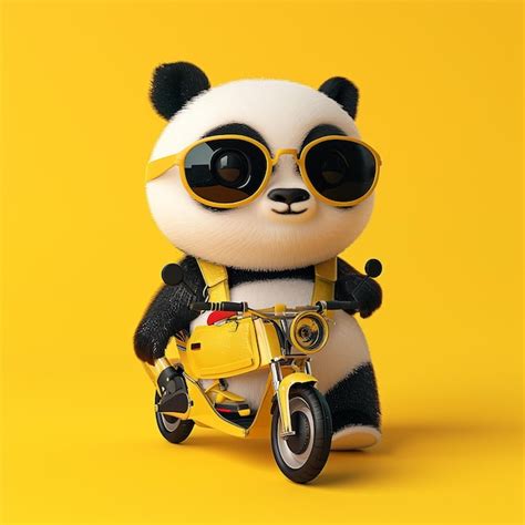 Premium Photo Panda Bear Female With A Bikini