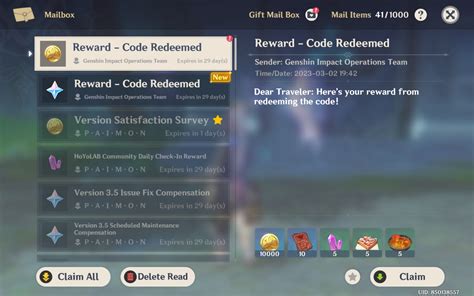 New Redeem Codes Genshin Impact Hoyolab