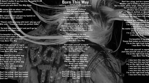 Born This Way Lyrics Wall By Triforcezz On Deviantart