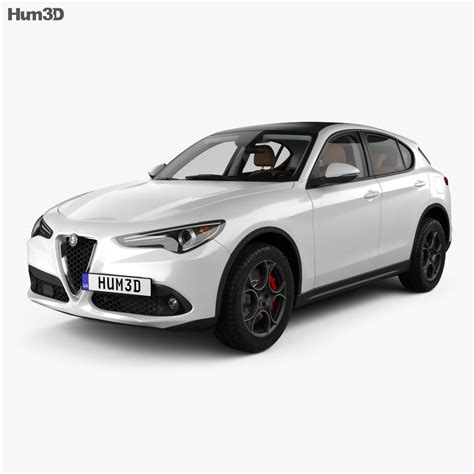 Alfa Romeo Stelvio Q4 with HQ interior 2020 3D model - Vehicles on Hum3D