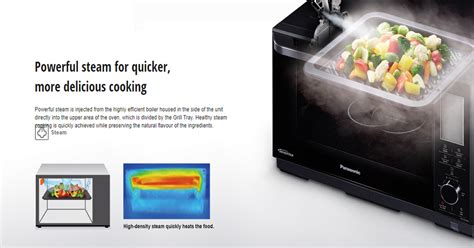 Panasonic NN-DS596BMPQ 27L Inverter Pure Steam Double Heater Microwave ...
