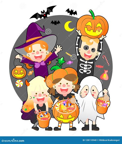 Halloween Trick Or Treat Stock Vector Illustration Of Cartoon 128110940