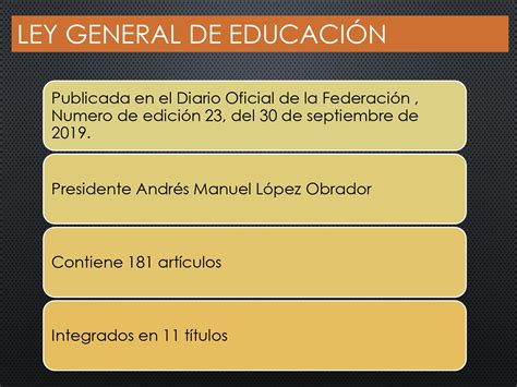 Ley General De Educacion