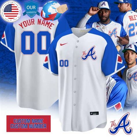 HOT Atlanta Braves City Connect Custom Baseball Jersey Shirtnation
