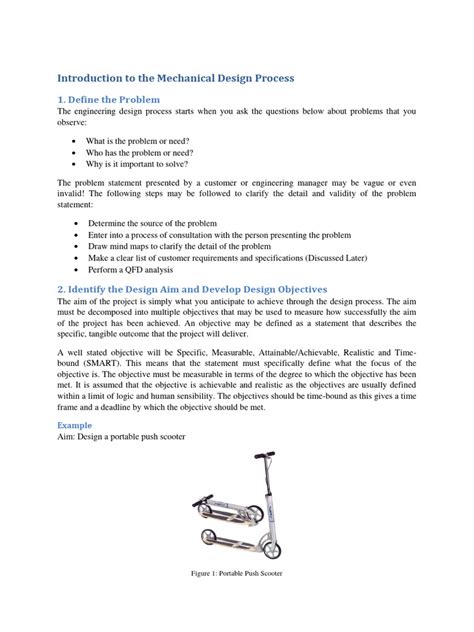 Notes on the Mechanical Design Process | PDF