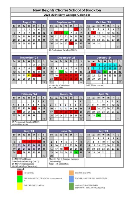 NHCSB School Calendar - New Heights Charter School