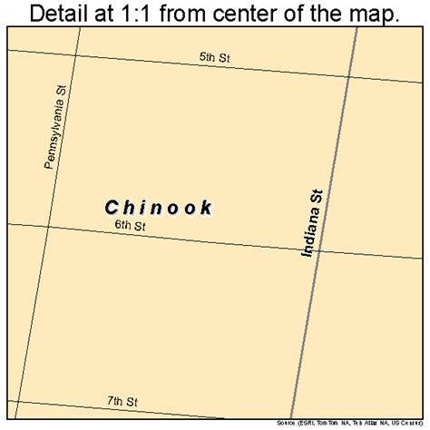 Chinook Montana Street Map 3014575