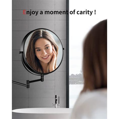 Oglinda cosmetica cu prindere de perete, rotire 360 de grade, 1X/10X