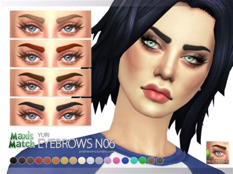 The Sims Resource Maxis Match Eyebrow Pack N01 Bypralinesims • Sims 4