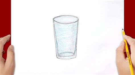 Cómo dibujar un vaso de agua | Dibujo de vaso de agua - YouTube