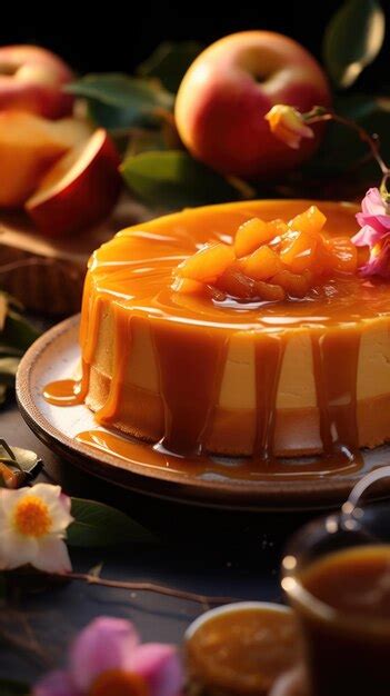 Premium Ai Image Creme Caramel Flan Caramel Pudding