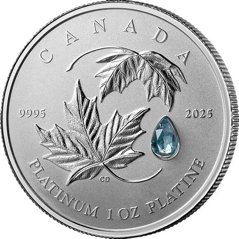 Maple Leaf Forever 1 Oz Pure Platinum Coin 2025 The Royal