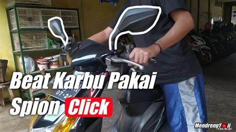 Pasang Spion Vario Click Di Motor Beat Karbu Youtube