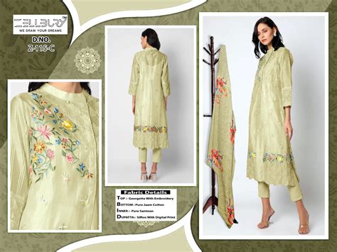 ZELLBURY Z 115 C PISTA READYMADE PAKISTANI KURTI