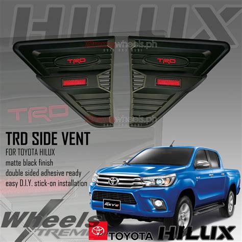 Hilux Conquest Rocco Side Vent Trd Designed Matte Black