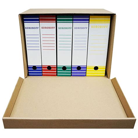 Короб архивный "Koroboff" с крышкой, 450x340x295 мм, коричневый 9051008 ...