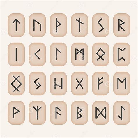 Runes On Stones Stock Vector Illustration Of Icons 313901915