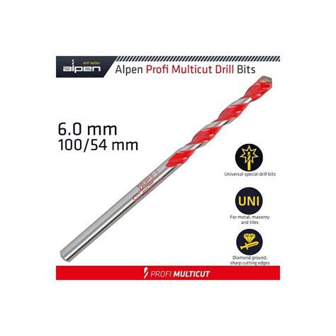 ALPEN PROFI MULTICUT DRILL BIT 6x100mm