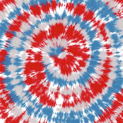 Tie Dye Neck Gator Red White Light Blue Patriotic Tie Dye Digital Art