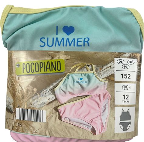 Bikini Badeanzug Mädchen weiß bunt Blumen Gr NEU dessous planet de