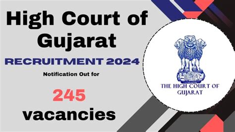 Gujarat High Court Recruitment 2024 Mpscbook