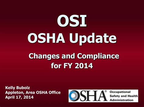 Ppt Osi Osha Update Changes And Compliance For Fy 2014 Powerpoint