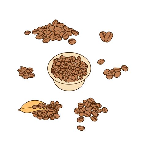 Coffee Beans Vector Illustration Coffee Caffeine Coffee Cup Png And